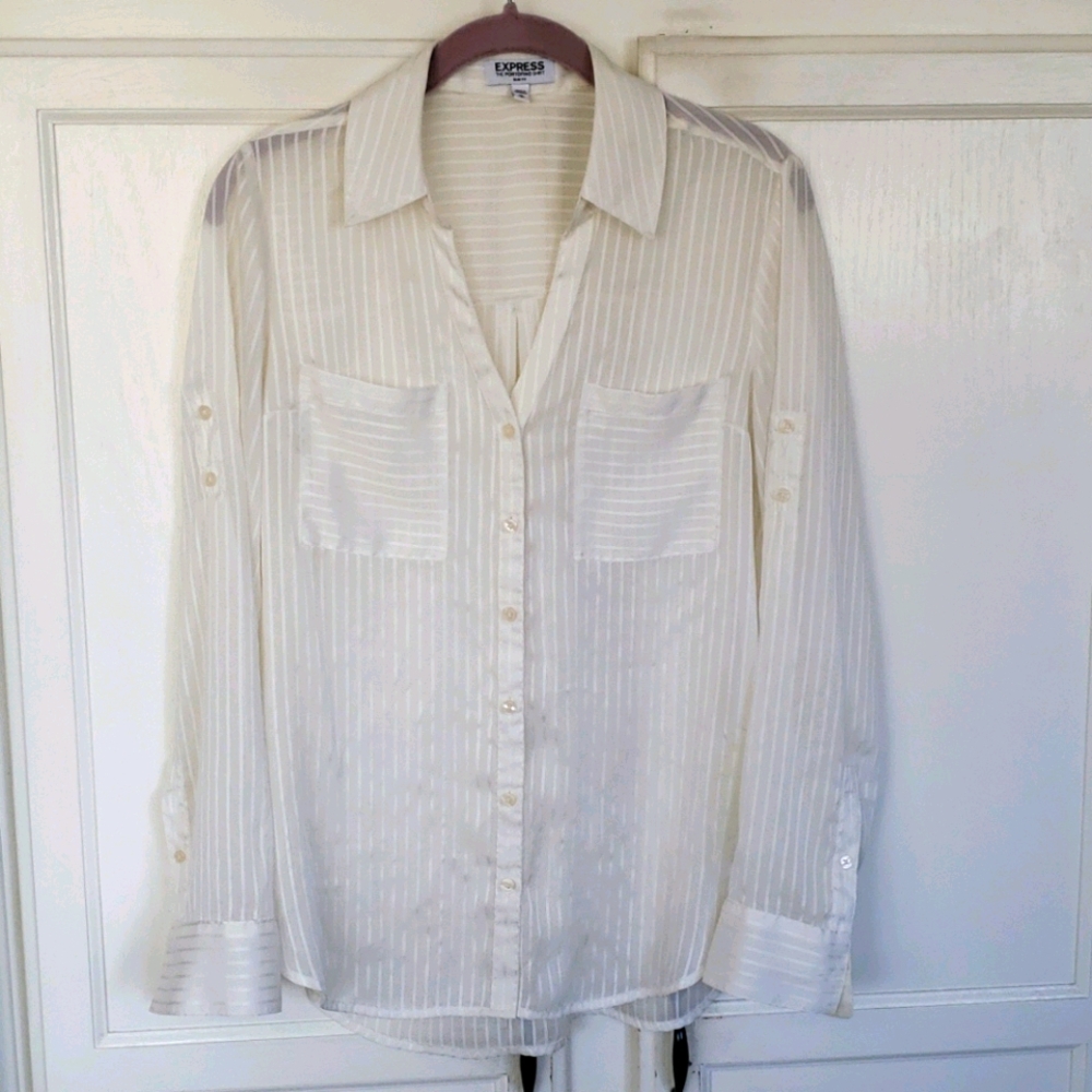 Express White Button Down Shirt
